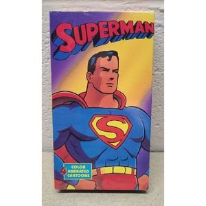 VHS Superman 4 Episodes Tape 1993 Classic Superhero Cartoon 4 Kids Klassics